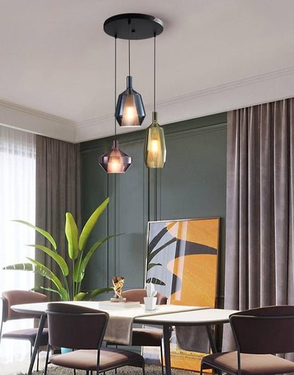 Creative Stained Glass Chandelier Nordic Single-headed Chandelier