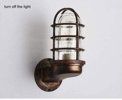 Retro Glass Wall Light Industrial Outdoor Indoor Waterproof LED Wall Lamp Bar Cafe Decora Lighting