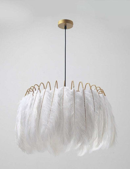 Feather Lamp Modern Nordic  Fairy Feather Chandelier Lamp Loft Pendant Lamp Lights Living Suspension Lighting Fixtures