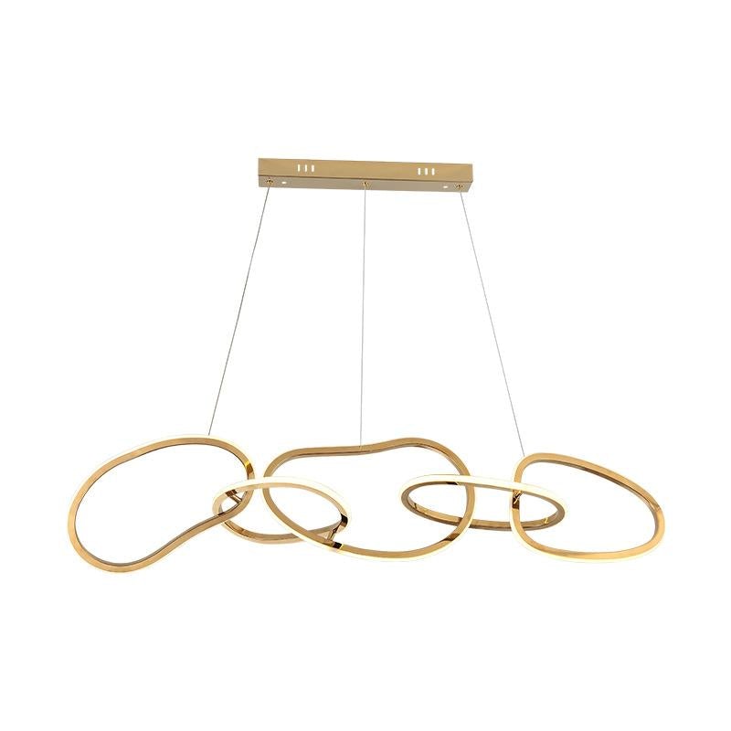 Nordic Personality Circle Stainless Steel Living Room Chandelier