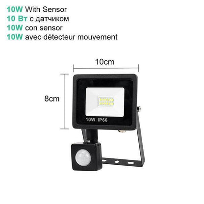10W 20W 30W 50W 100W LED Floodlight Waterproof PIR Motion Sensor Floodlight Outdoor Wall Lamp Flood Light Spotlight