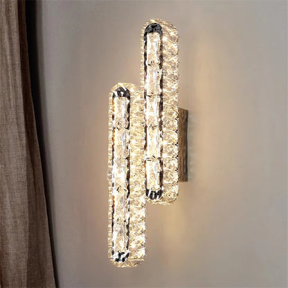 Wall Lamp Crystals Strip Interior Wall Light for Living Room Background Bedside Corridor Decoration Wall