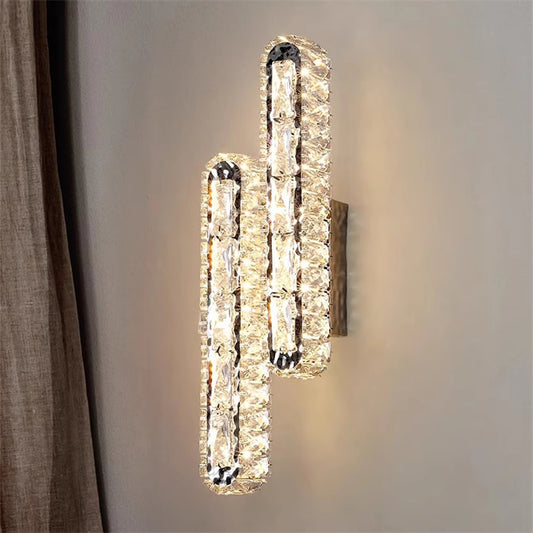 Wall Lamp Crystals Strip Interior Wall Light for Living Room Background Bedside Corridor Decoration Wall