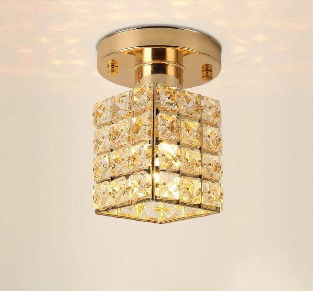 Modern Decor Crystal Flush Mount Ceiling Light Fixture Crystal Ceiling Lamp for Hallway Bar Kitchen Dining Room
