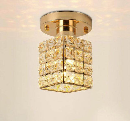 Modern Decor Crystal Flush Mount Ceiling Light Fixture Crystal Ceiling Lamp for Hallway Bar Kitchen Dining Room