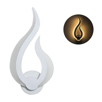 LED Light Modern Wall Lamp Acrylic Sconce 10W Flame Shape Indoor Bathroom Bedroom Living Room Hallway Art Decoration