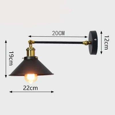 American Style Rural Retro Industrial Wind Iron Wall Lamp Hotel Bedside Lamps