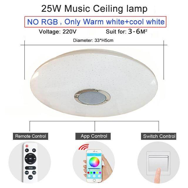 Music LED ceiling Lights RGB APP and Remote control ceiling lamp bedroom 25W 36W 52W living room light lampara de techo