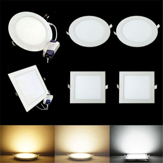 LED Downlight Recessed Kitchen Bathroom Lamp 25W Round/Square LED Ceiling Panel light Warm/Natural/Cool White Free ship
