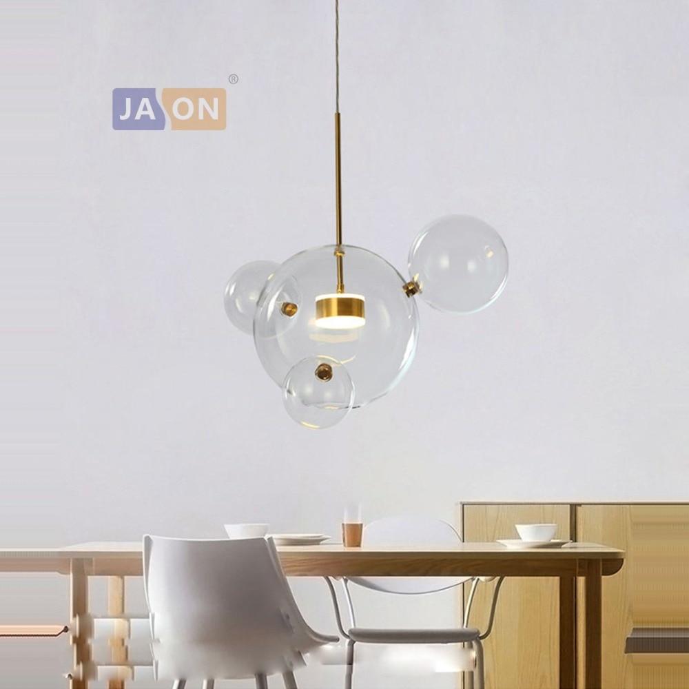 LED Nordic Iron Glass Mickey Gradual Blue LED Lamp LED Light.Pendant Lights.Pendant Lamp.Pendant light For Dinning Room Foyer