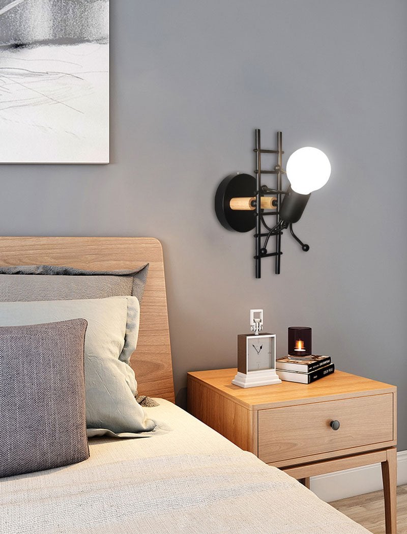 Wall lightchandelier wall lamp lights LED lamp Creative Mounted Iron Bedside Sconce Lamp for Kids Baby Room Living RoomDining ro