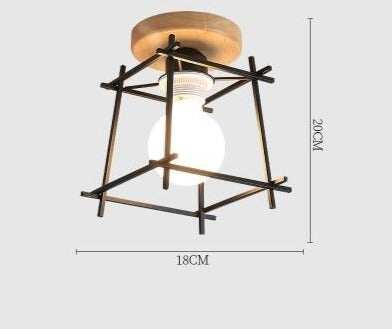 E27 5W Iron Ceiling Lamp Shade Pendant Light Covers and Shades Triangle Metal Ceiling Lamp