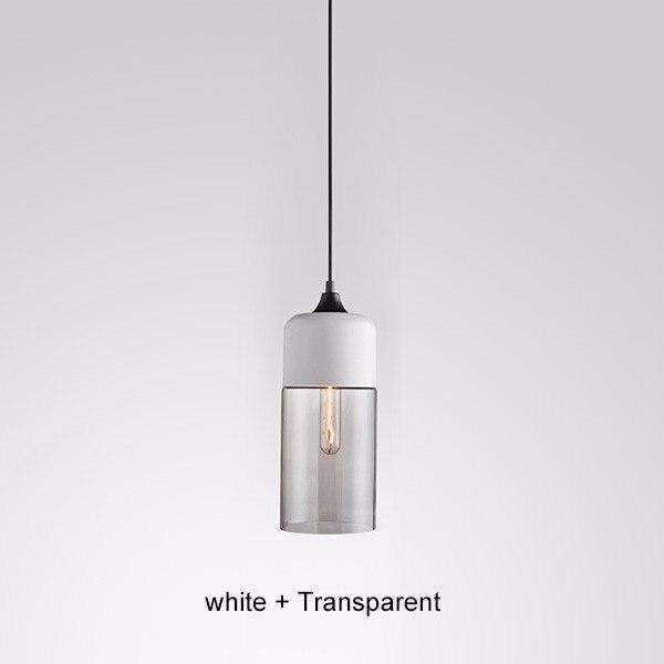 Glass Lamp Modern Pendant Lights Kitchen Fixtures For Dining Room Restaurant Bar Black White Indoor Home Hanging Lighting Lustre