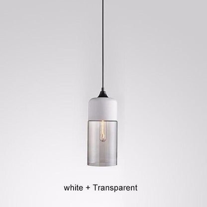 Glass Lamp Modern Pendant Lights Kitchen Fixtures For Dining Room Restaurant Bar Black White Indoor Home Hanging Lighting Lustre