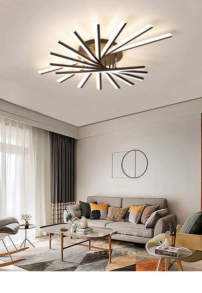 Living room light Nordic Light luxury household hall light simple modern minimalist living room main light three rooms and two halls complete set of lamps