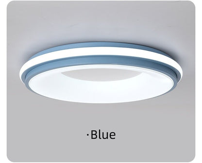 Nordic LED Ceiling Light Originality Macaron Circular Color Modern Ceiling Lamp Balcony Bedroom Study Room Aisles Home Lighting