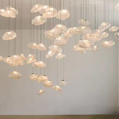 Creative Design Led Chandelier  Pebble Glass Nordic Luxury Pendant LampLighing Living Dining Room Furniture