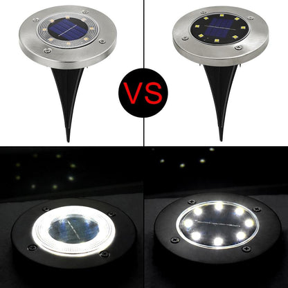 8 LED Outdoor Solar Garden Lights Waterproof In-Ground Light Solar Lamp Lighting for Pathway Yard Deck White/Warm White/RGB