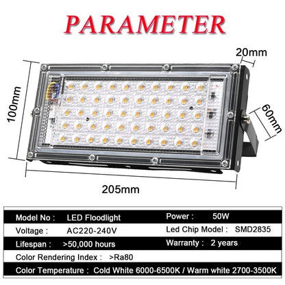2pcs 50W LED Flood Light AC Projector IP65 Waterproof Floodlight Spotlight LED Street Lamp Outdoor Light Lighting
