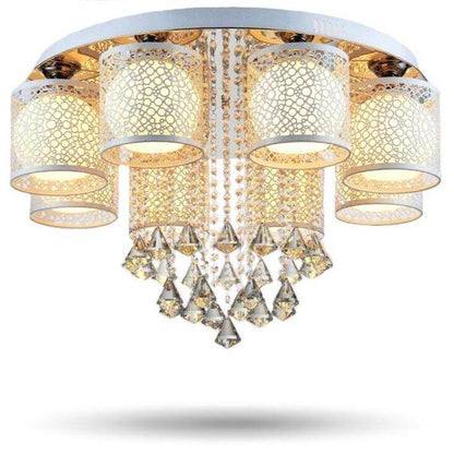 New Round LED Crystal Pendant Light For Living Room Indoor Lamp With Remote Controlled Luminaria Home Decoration