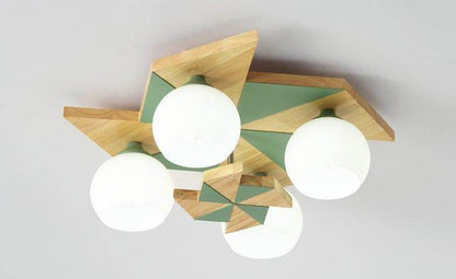Nordic Log Gale Children's Bedroom Ceiling Lamp