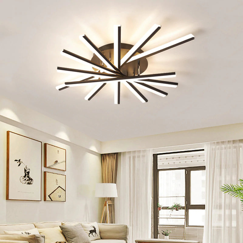 Living room light Nordic Light luxury household hall light simple modern minimalist living room main light three rooms and two halls complete set of lamps