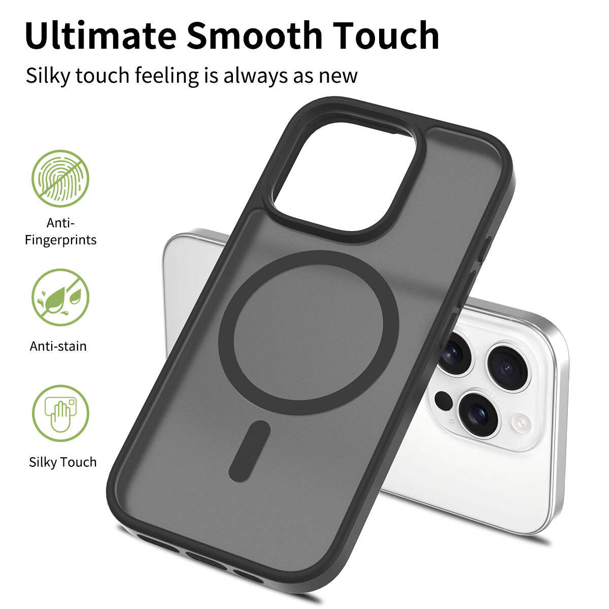 Magnetic Active Touch Camera Button MagSafe Phone Case for iPhone 17 17pro max 16 Pro Translucent Matte Wireless Charge PC Cover