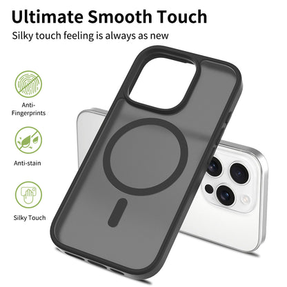Magnetic Active Touch Camera Button MagSafe Phone Case for iPhone 17 17pro max 16 Pro Translucent Matte Wireless Charge PC Cover