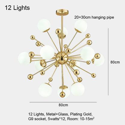 LED Glass Pendant Light for Dining Room Bedroom Living Room Modern Gold Hanging Lamp Indoor Lighting