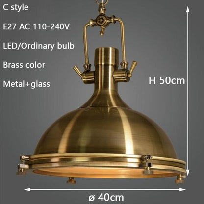 3 Style Loft Retro Industrial Hanging Hardware Metals Pendant Lamp Vintage E27 LED Lights For Kitchen Bar Coffee Light Fixtures