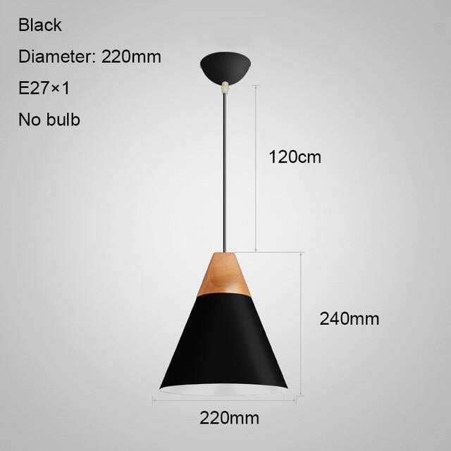 Nordic LED Pendant Lights Dining Room Pendant Lamp Modern Colorful Restaurant Kitchen Coffee Bedroom Loft Hanglamp Wood E27