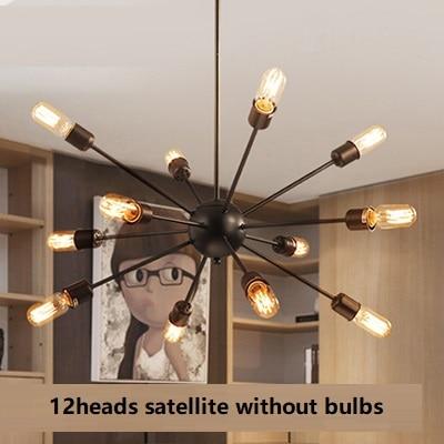 Vintage Industrial Loft Pendant Light 8/12/16/18 Heads Sputnik Pendant Lamp Restaurant Bar Lights