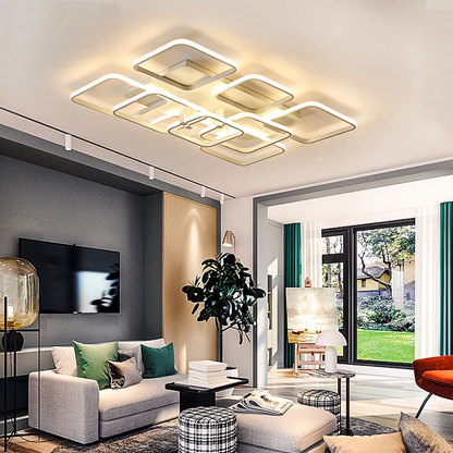 Grey White Rectangle Shape Modern LED Ceiling Lights For Living Room Bed Room Studio Lighting Creative Modern Ceiling Lamp