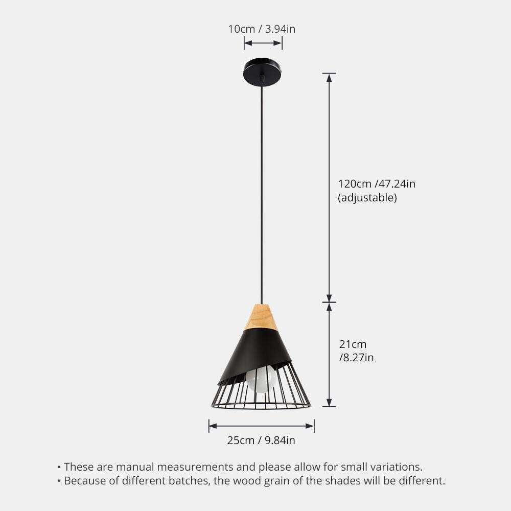 Nordic Pendant Light Woden Pendant Lamp For Home Lighting Modern Hanging Lamp Aluminum Lampshade LED Bulb Kitchen Light E27