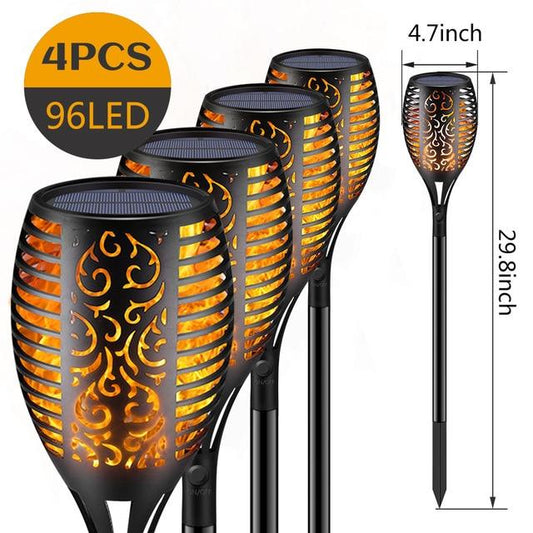 33/96 LED Solar Flame Lights Outdoor IP65 Waterproof Led Solar Garden Light Flickering Torches Courtyard Decoration Lawn Lamp