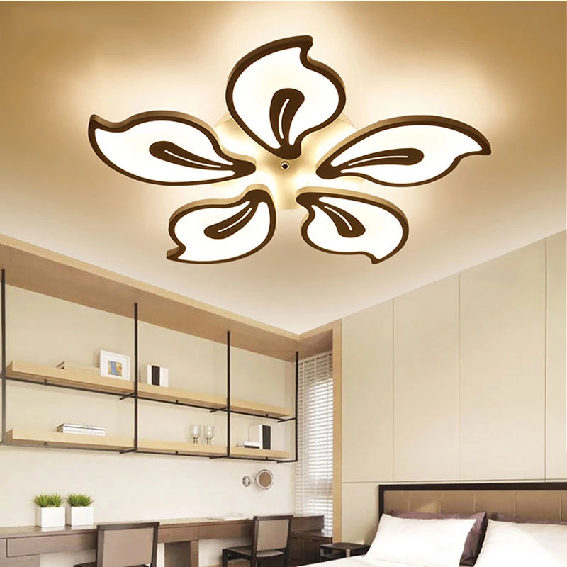 White&Black Finished Modern Led Ceiling Light For Living Room Bedroom Dining Room Lustres Acrylic Led Ceiling Lamp Light Fixture