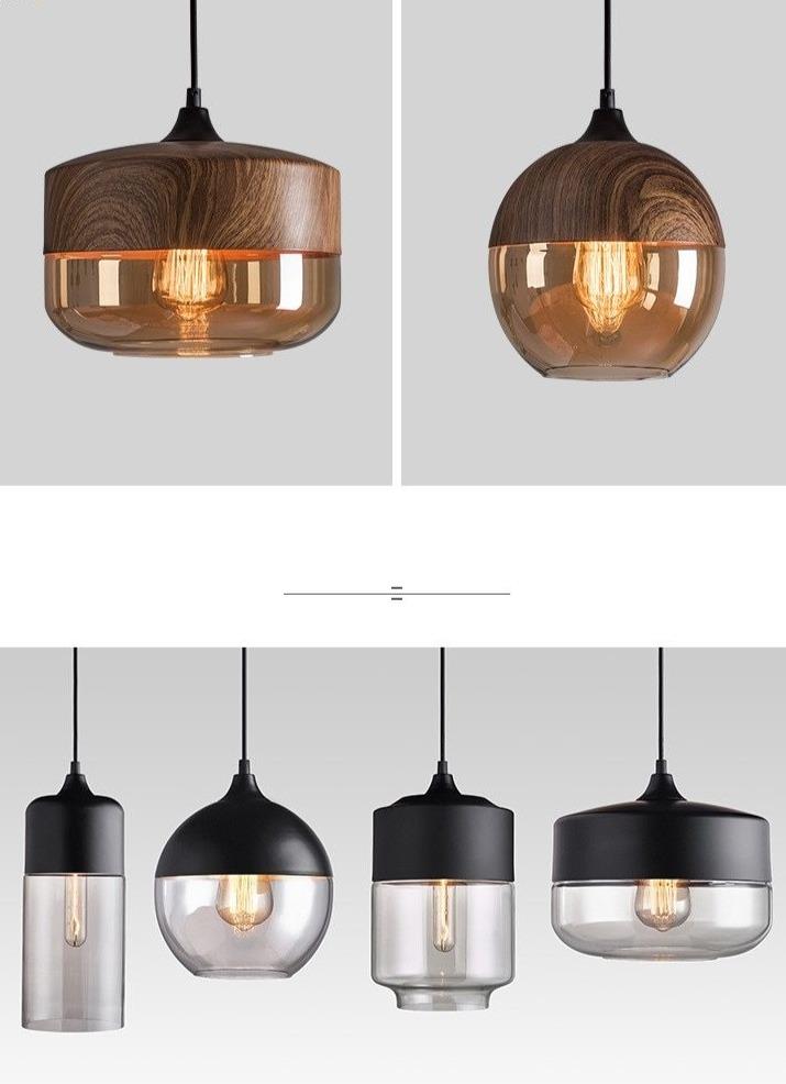 Glass Nordic Modern Pendant Lamp Dinning Room Bar Cafe Loft Vintage Light Hanging Lights Industrial Lighting Fixtures LED