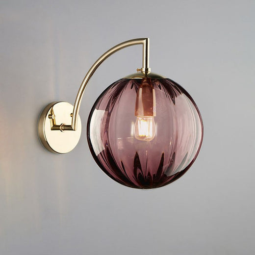 Nordic Glass Globe Wall Light for Bedside