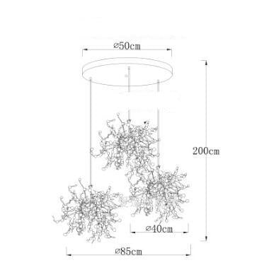 Postmodern Individual G9 Leaf Pendant Light Industrial Lamp Metal Hanging Lights LOFT Suspension Luminaire