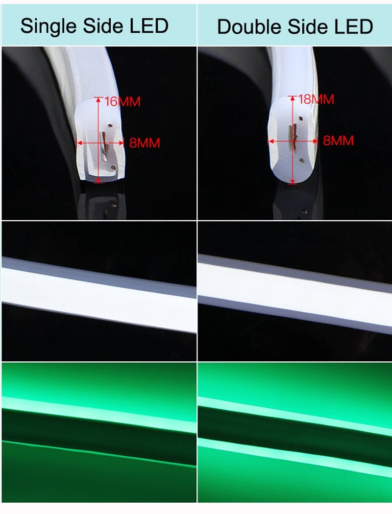 Neon Flex Led Strip Light AC220V SMD2835 Waterproof Flexible Lighting Power Plug Outdoor Festival Decoration Strips Neon Lights-2