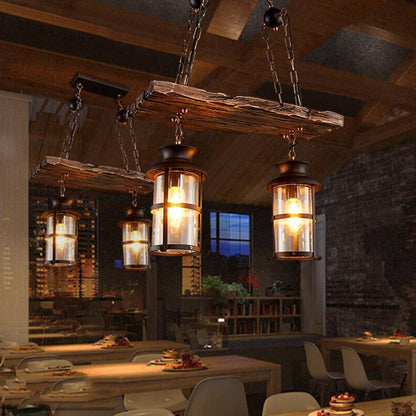 American Retro Chandelier Solid Wood Lamps