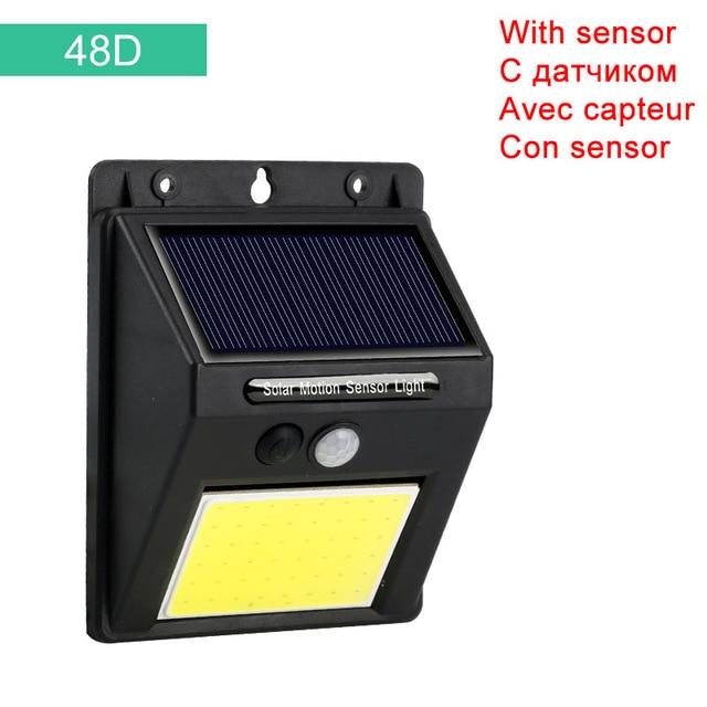Solar Light 20 30 48 60 96 LED Waterproof PIR Motion Sensor Security Solar Lamp Outdoor Emergency Wall Light