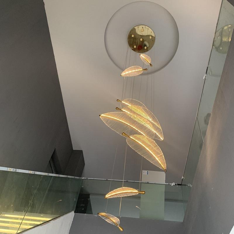 Modern Art Decorative Feather Chandelier Villa Hotel Non-standard Large Art Pendant Chandelier