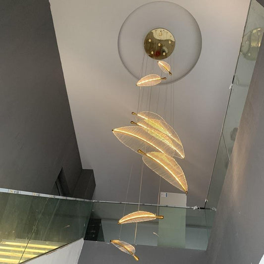 Modern Art Decorative Feather Chandelier Villa Hotel Non-standard Large Art Pendant Chandelier