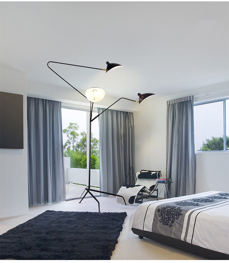 Designer Tripod Floor Lamp Nordic Adjustable Spider arm Stand light Loft Industrial Living Room bedroom decor indoor lighting