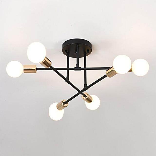 6/8 Head LED Industrial Iron Ceiling Light Living Room Lighting Nordic 220V E27 LED Lamp