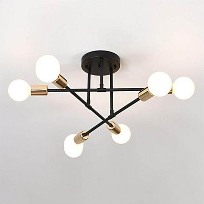 6/8 Head LED Industrial Iron Ceiling Light Living Room Lighting Nordic 220V E27 LED Lamp