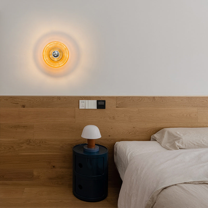 Nordic LED Wall Lamp Water Ripple Glass Lighting For Bedroom Living Room Home Decoratio