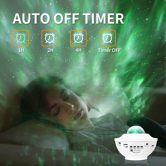 Night Light Projector  Galaxy Projector Starry Sky Projector Lamp with Remote Control 2 in 1 Star Projector with LED Nebula Cloud Moving Ocean Wave Projector for Kid Baby Built-in Music Speaker Voice