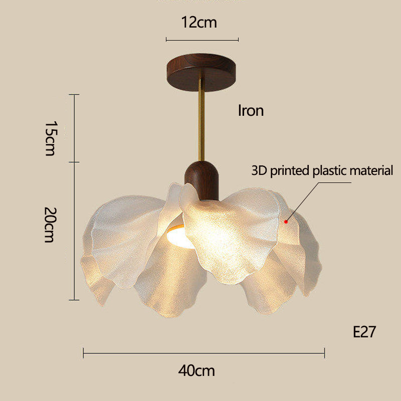 Retro Style Living Room And Dining Room Table Bedroom Lighting Pendant Lamp 3D Printed Plastic Atmosphere Lamp E27